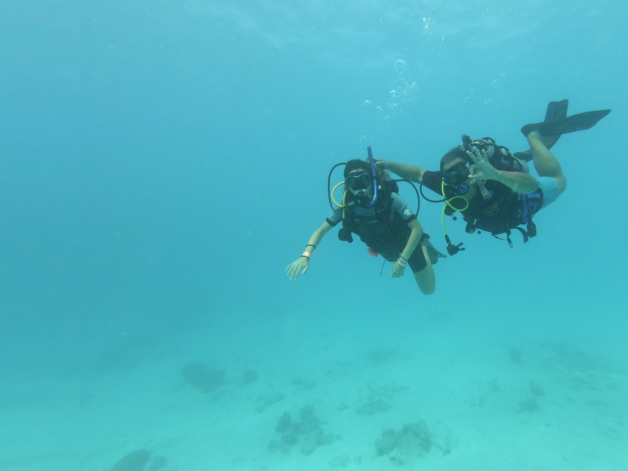 Diver exploring Aruba reef